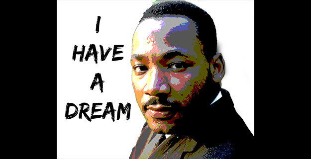 Martin Luther King Jr Artwork with the text I have a Dream