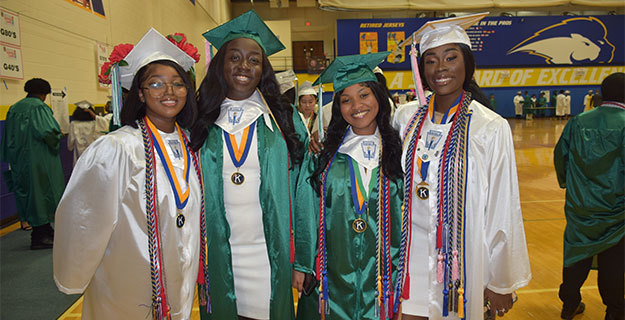 ELM Students in Cap and Gown