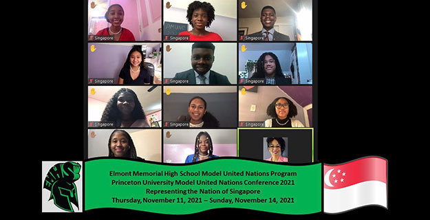 Model UN Students Over Virtual Chat