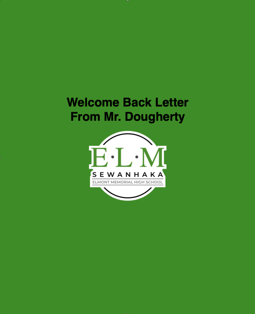 Welcome Back Letter from Mr. Dougherty