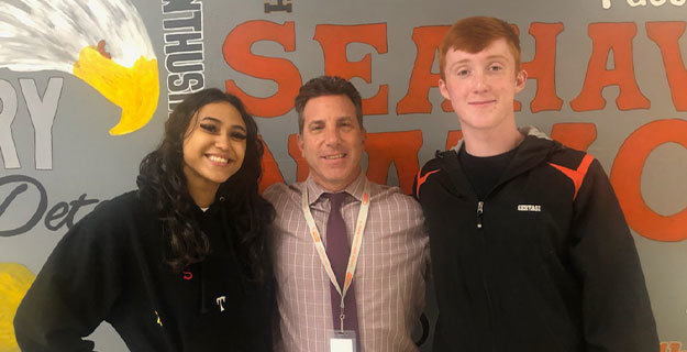 Mya Fiorentino and Colin Gervasi  with administrator