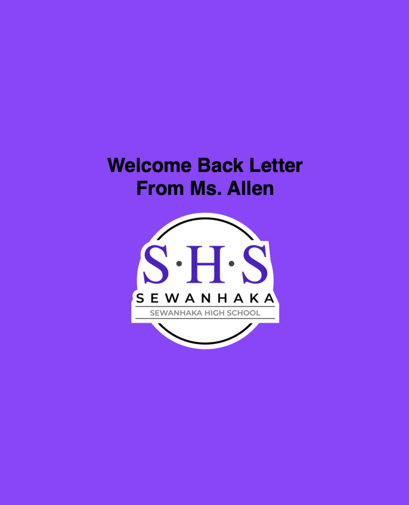 Welcome Back Letter from Ms. Allen