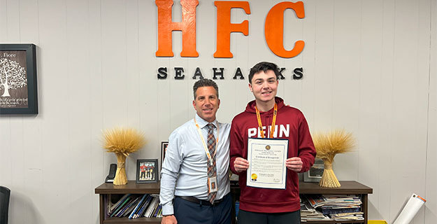 H. Frank Carey High School student Chris Stacchini