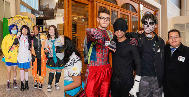 Students Dressed Up in Costumes