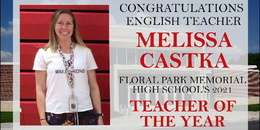 Melissa Castka Teacher of the Year Graphic