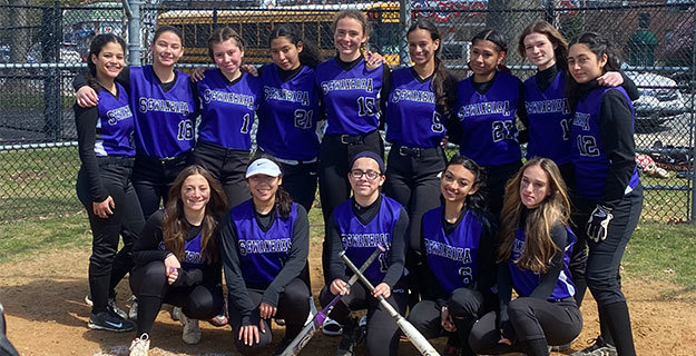 Varsity softball team group photo