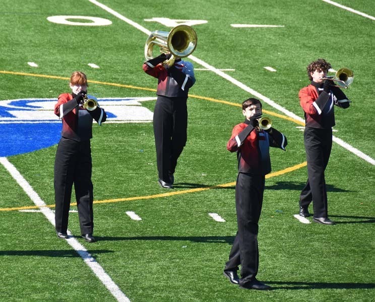 Marching Band Performing on The Field