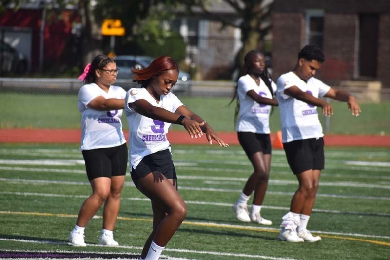 Cheerleaders on Field