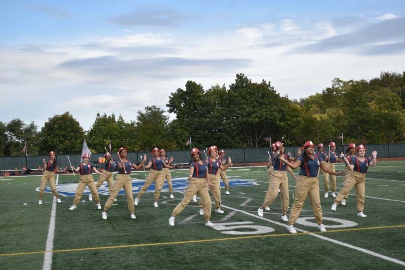 Twirlers Team During Homecoming Ceremonies