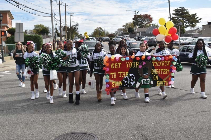 Elmont HS Cheerleaders During Parade