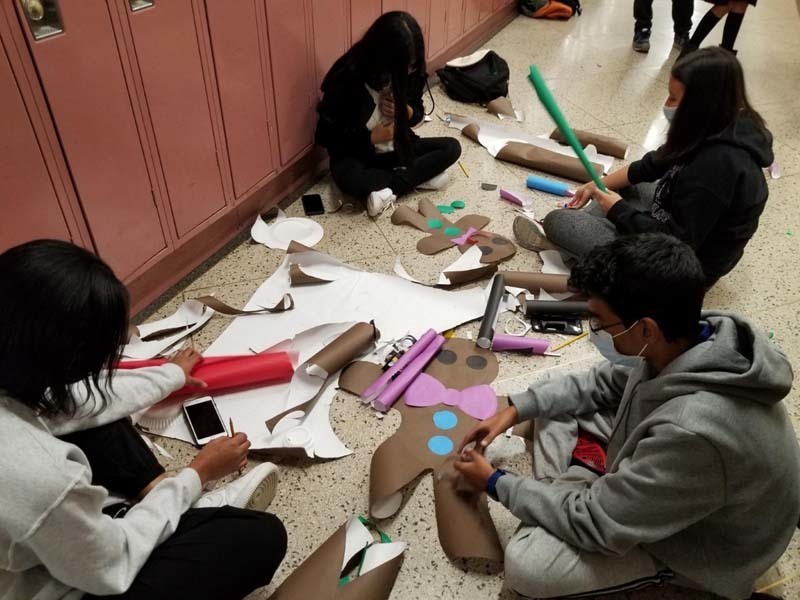 Students Creating Decorations