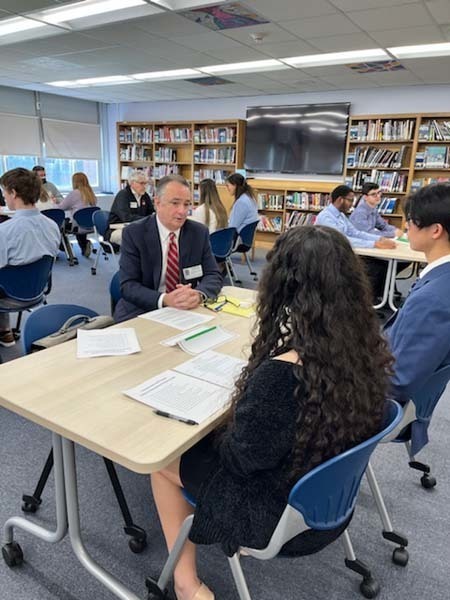 juniors and seniors at spring mentoring day