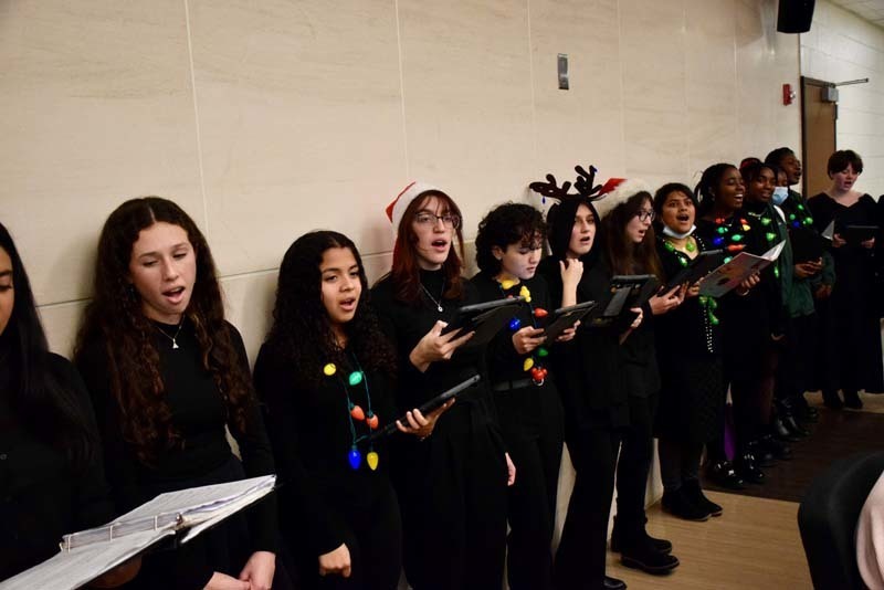 Chorus students performing