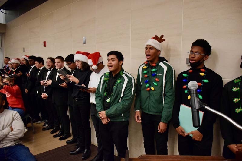 Chorus students performing