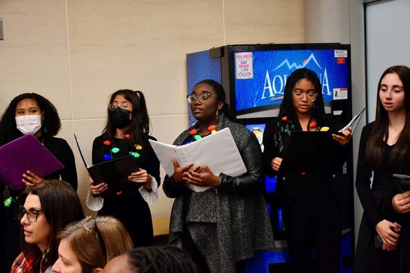 Chorus students performing