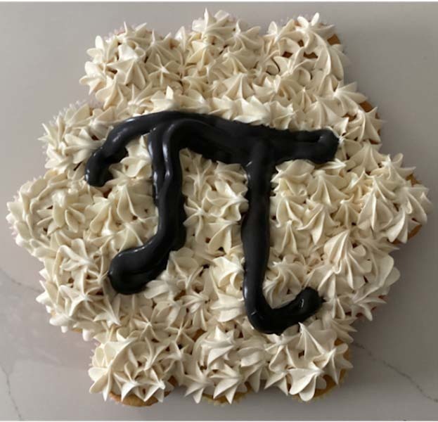 Baked good with the Pi symbol